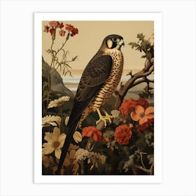 Dark And Moody Botanical Falcon 4 Art Print
