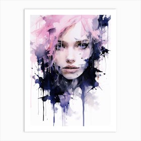 Contemplative Moods Watercolor Art Print