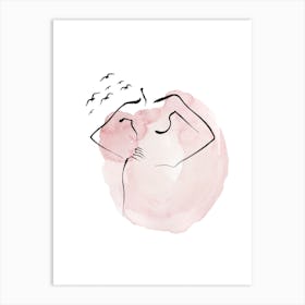 Illustration Of A Pregnant Woman Art Print