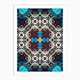 Blue Light Indigo Pattern Art Print