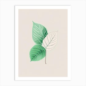 Mint Leaf Contemporary 6 Art Print