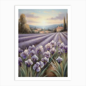 Lavender Field Landscape Art Art Print