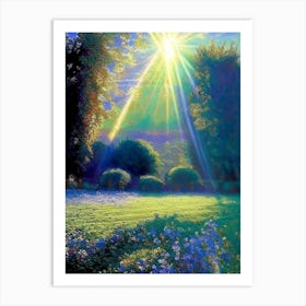 Blenheim Palace Gardens, United Kingdom Classic Monet Style Painting Art Print