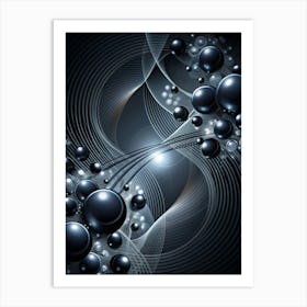 Black Abstract Background No Text (6) Art Print