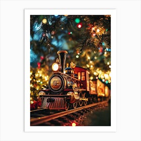 Christmas Train Art Print