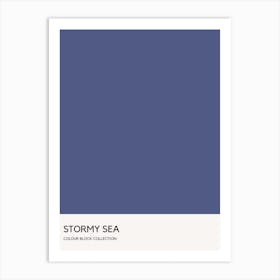 Stormy Sea Colour Block Poster Art Print