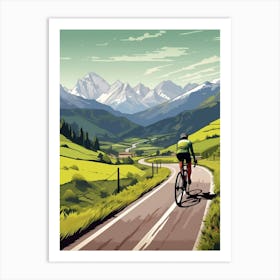 Tour De Mont Blanc France 9 Vintage Travel Illustration Art Print