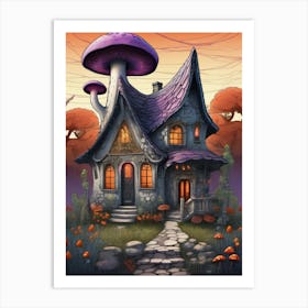 Gothic Fairy House 1 Art Print
