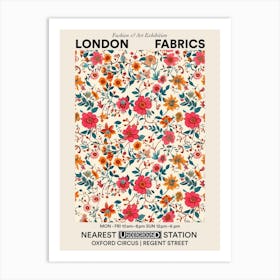 Poster Petals Tango London Fabrics Floral Pattern 2 Art Print
