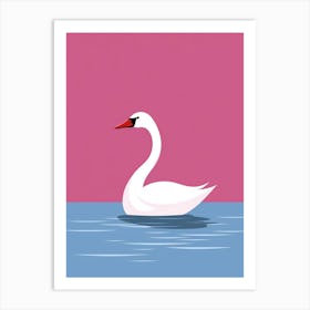 Minimalist Swan 2 Illustration Art Print