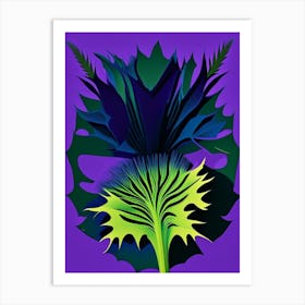 Thistle Leaf Vibrant Inspired 2 Art Print