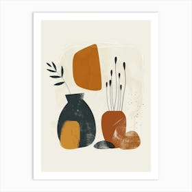 Abstract Vases And Objects 2 Art Print