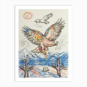 Eagle In Flight 1 Art Print