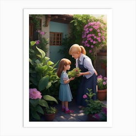 Dreamshaper V7 A Kindhearted Girl Has A Special Garden With A 0 Art Print