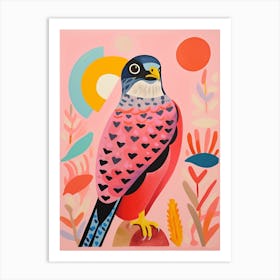 Pink Scandi Falcon 8 Art Print