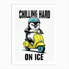 Chilling Hard On Ice Art Print