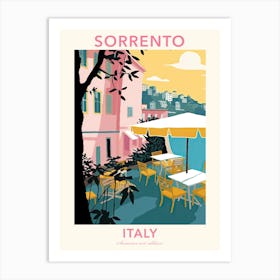 Sorrento, Italy, Flat Pastels Tones Illustration 2 Poster Art Print