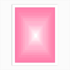 Pink Ombre Rectangle Geometric Shapes Art Print