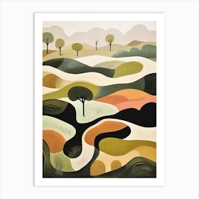 Grasslands Abstract Minimalist 4 Art Print