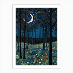 William Morris Night In The Woods 21 Art Print