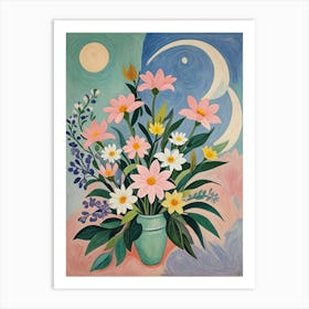 Flowers In The Moonlight no2 Art Print