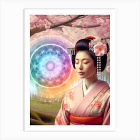 Creativel Geisha Illustration 126 Art Print