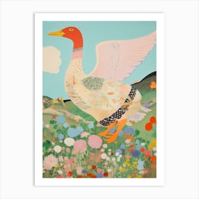 Maximalist Bird Painting Goose 1 Art Print