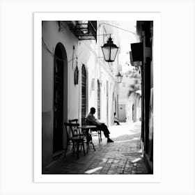 Tunis, Tunisia, Mediterranean Black And White Photography Analogue 2 Art Print