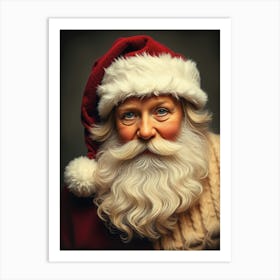 Beautiful Santa Claus Portrait Art Print