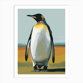 King Penguin Salisbury Plain Minimalist Illustration 2 Art Print