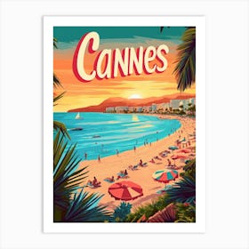 Aihrgdesign A Mid Century Modern Travel Poster For Cannes Sho 7cc850eb Aed8 4218 Abe3 F6b358442612 2 Art Print