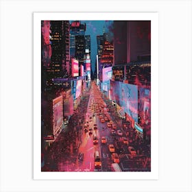 Times Square Canvas Print Art Print