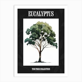 Eucalyptus Tree Pixel Illustration 1 Poster Art Print