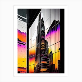 Sunset Cityscape 1 Art Print