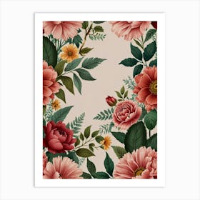 Floral Pattern 17 Art Print