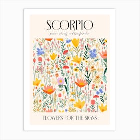 Flowers For The Signs Scorpio 2 Zodiac Sign Art Print