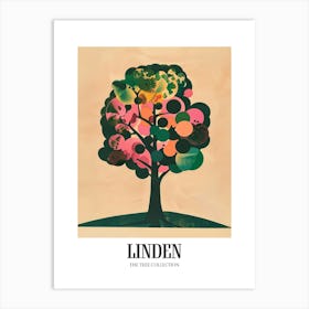 Linden Tree Colourful Illustration 3 Poster Art Print