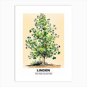 Linden Tree Storybook Illustration 3 Poster Art Print