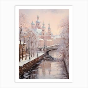 Dreamy Winter Painting St Petersburg Russia Art Print