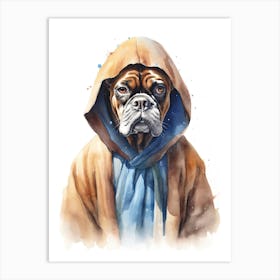 Boxer Dog As A Jedi 1 Art Print