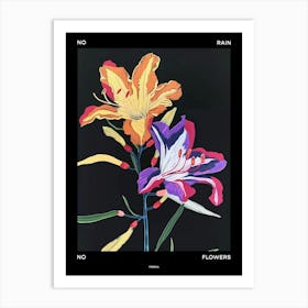 No Rain No Flowers Poster Freesia 3 Art Print