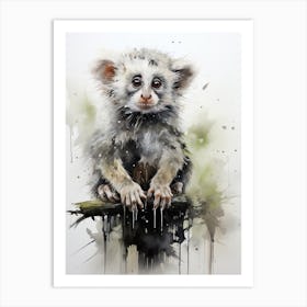 Koala, Japanese Brush Painting, Ukiyo E, Minimal 4 Art Print