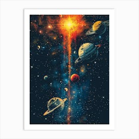 Planets In Space 9 Art Print