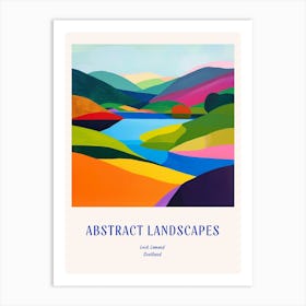 Colourful Abstract Loch Lomond Scotland 4 Poster Blue Art Print