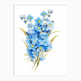 Forget Me Not Wildflower (2) Art Print