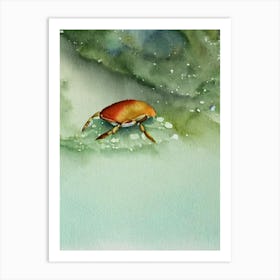 Velvet Crab Storybook Watercolour Art Print