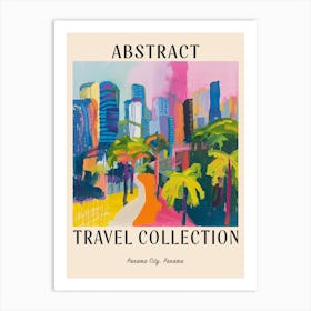 Abstract Travel Collection Poster Panama City Panama 3 Art Print