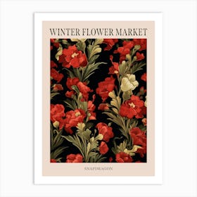 Snapdragon 4 Winter Flower Market Poster Art Print