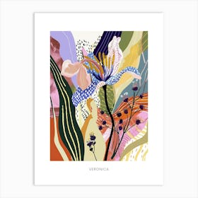 Colourful Flower Illustration Poster Veronica 1 Art Print