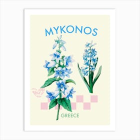 Mykonos Flower Poster Art Print